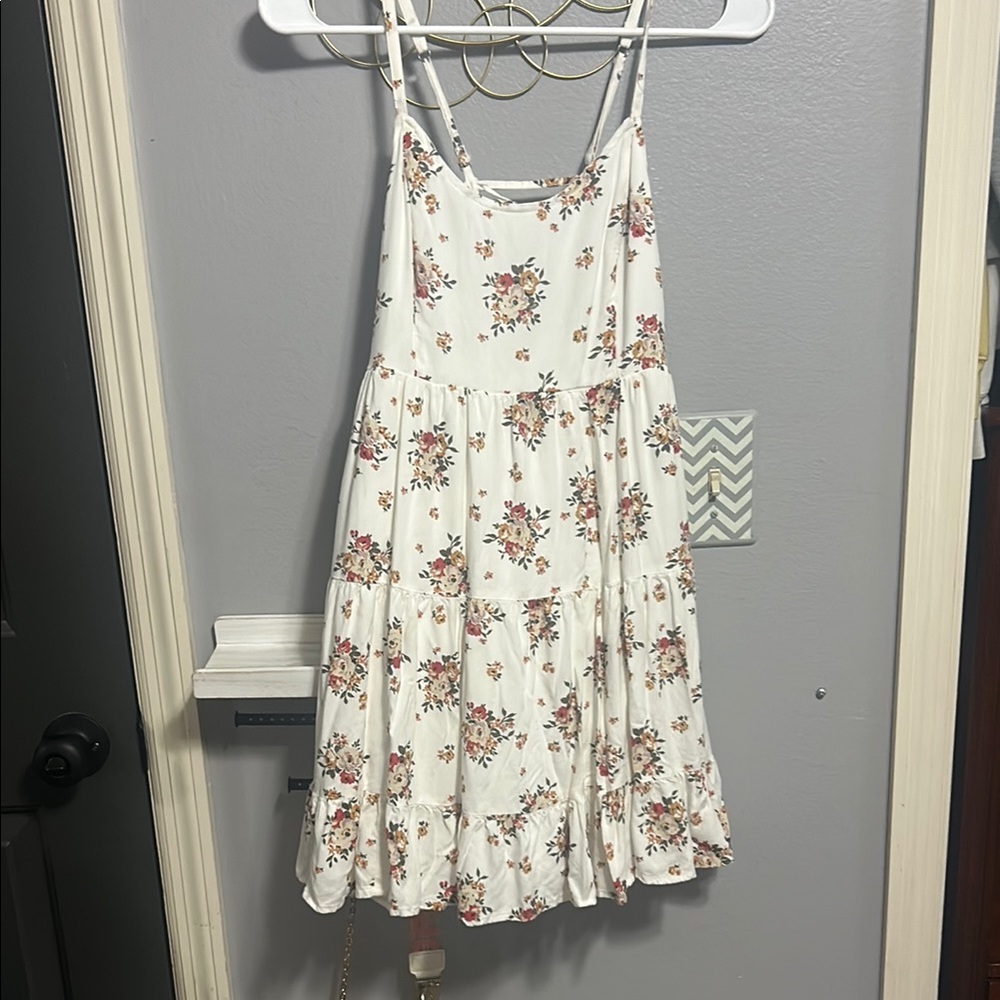 Hollister Floral White Dress